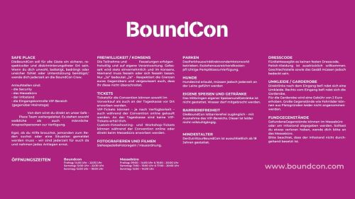 Bild zu BoundCon Information for Visitors